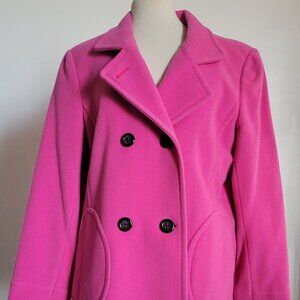 GALLERY COLLECTION FUSHIA/PINK WOOL BLAZER (Size: Medium)